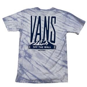 Vans Off The Wall Mens Small Peaked Tie Dye Tee Screen Print Graphic Classic Fit
